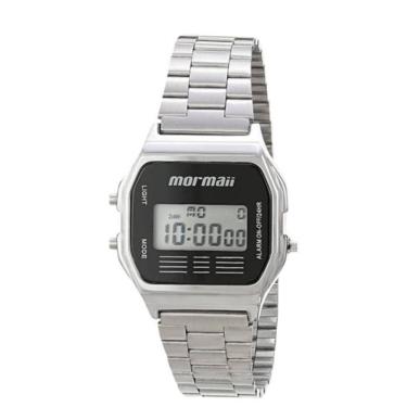 Imagem de Relógio MORMAII unissex digital prata preto MOBJ3808AA/3P