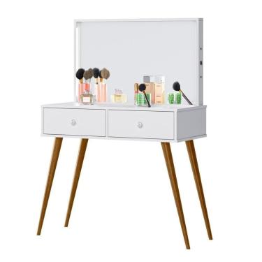 Imagem de Penteadeira Camarim Com Espelho E Led Prisma Tigus Baby 