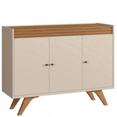 Imagem de Buffet Para Sala De Jantar 3 Portas Madrid Mavaular Off White - Naturalle
