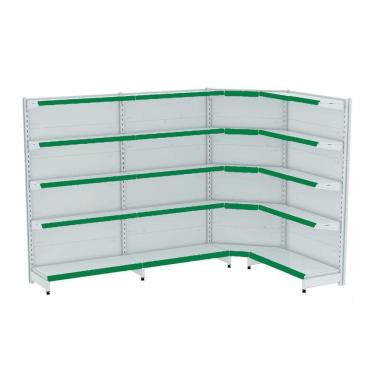 Imagem de Gondola Parede 170 Fit Ate 3 Metros 1 Canto Branco 20b Pe Ve