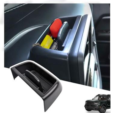 Imagem de Carwiner Organizador de Console Central para Ford Bronco Sport CX430 2021-2023, Preto, com Suporte para Celular e Acessórios de Armazenamento