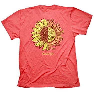 Imagem de Cherished Girl Camiseta - Sonshine Flower - Seda coral, Seda coral, P
