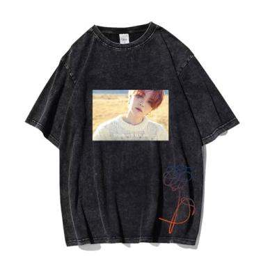 Imagem de Camisetas Su-ga Solo Agust D, camiseta k-pop vintage estampada lavada streetwear camiseta vintage unissex para fãs, 2, XXG