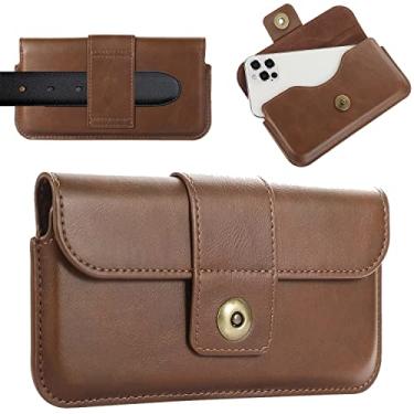Imagem de Bolsa de Cintura Estojo de telefone compatível com iPhone 12 Pro Max, com presilhas de cinto de couro com Samsung Galaxy Note 20 Ultra S22 Ultra S21+S20+ 5G,Note10 Lite,Note20,A71 5G A02S A03S Pochete