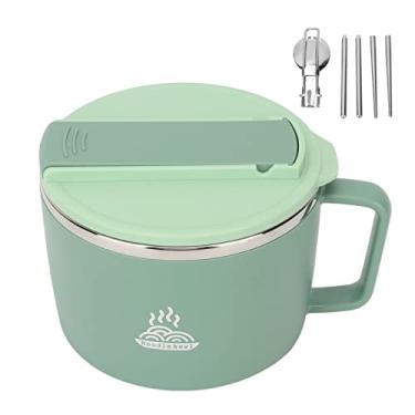 Imagem de Conjunto de tigelas de ramen para micro-ondas, panela de ramen com alças, tigelas de macarrão com tampa e pauzinhos, conjunto de tigelas de macarrão para cozimento de 1200 ml, tigela grande de sopa, l