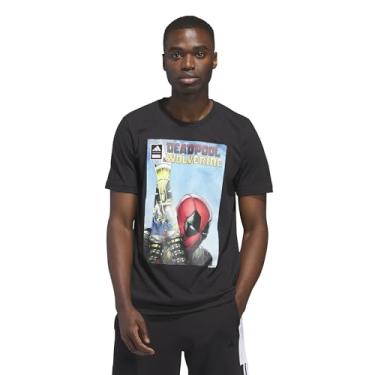 Imagem de adidas Camiseta masculina X Marvel Deadpool and Wolverine Graphic, Preto/Deadpool, G