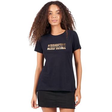 Imagem de Camiseta Aeropostale Manga Curta Night Preta Feminina-Feminino