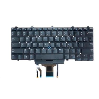 Imagem de Teclado para laptop, retroiluminado, sem acabamento de teclado, teclado de substituição compatível com Dell Latitude E5450 E5470 E7450 E7470|Latitude 5480 5490 5491 5495 7480 3340 3350, ponta dupla,