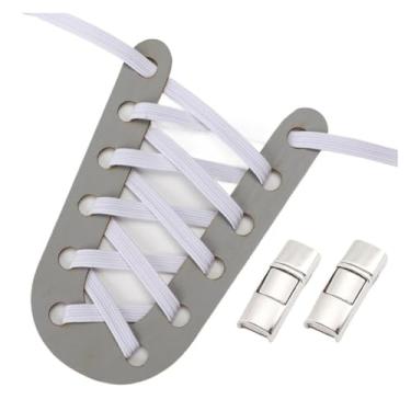 Imagem de Elastic Shoelaces Sneakers Fashion Mix And Match Colors Quick Shoelaces Suitable For All Shoes(White)