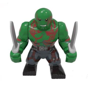 Imagem de Boneco Blocos De Montar Big Drax Verde Guardiões Da Galáxia