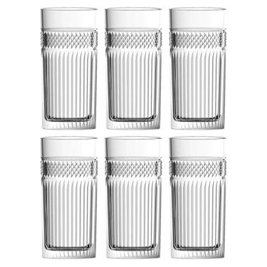 Imagem de Jogo de 6 copos altos Palace em vidro 360ml A15cm-TRANSPARENTE - L Hermitage- Full Fit