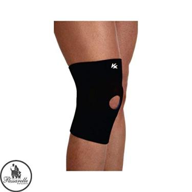 Imagem de Joelheira Com Orifício Kanxa Linha Neoprene P/Recuperação Esportes Têxtil Poliamida 1182 Preto