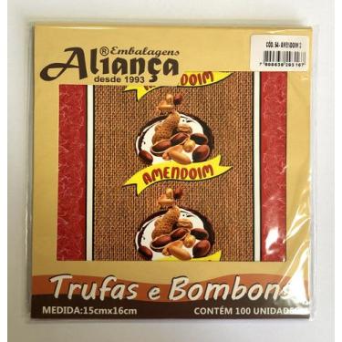 Imagem de Embalagem para trufas Aliança 15x16cm 100un / - Aliança Embalagens, Am