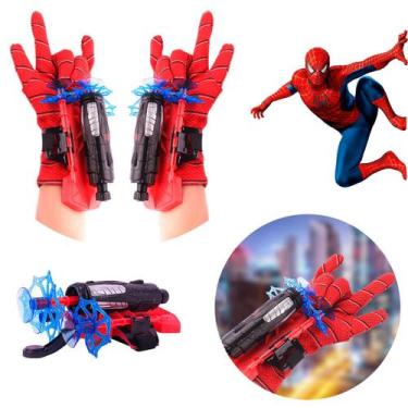 Imagem de Kit 2 Luva Homem Aranha Lança Teia Spider Brinquedo Infantil - Spider 