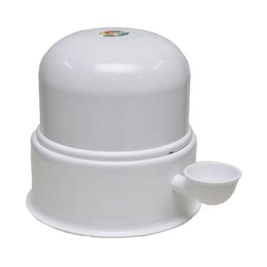 Imagem de Bebedouro Vida Mansa Alumínio para Cães e Gatos Branco - 3L