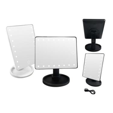 Imagem de Espelho De Mesa Maquiagem 16 Leds - Articulável Com Botão Touch - ESPE