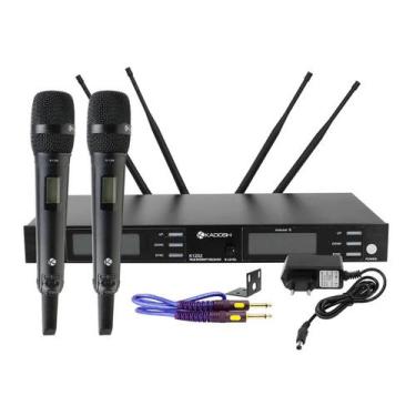 Imagem de Microfone sem fio duplo bastão kadosh k1202m