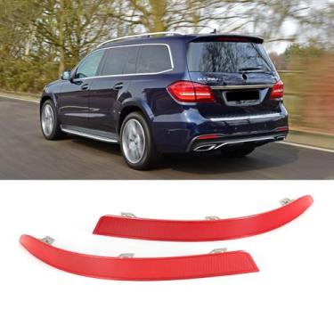 Imagem de BINB ROAD Refletor de para-choque traseiro 1668200374 + 1668200474 esquerda direita compatível com Mercedes Benz GL350 GL450 GL550 2013-2016
