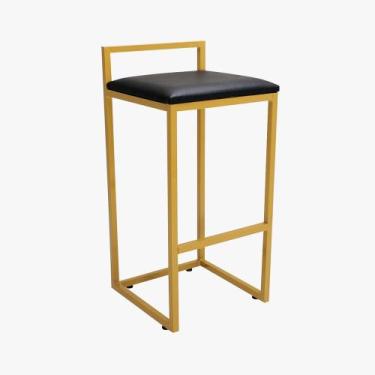 Imagem de Banco Banqueta Industrial 65cm Dourada - METALAÇO