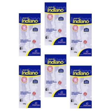 Imagem de Hene em Gel Divina Dama Indiano 06x180gr Preto Medio (Preto Natural) P