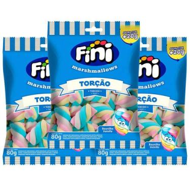 Imagem de Kit 3 Marshmallows Fini Torção 80g