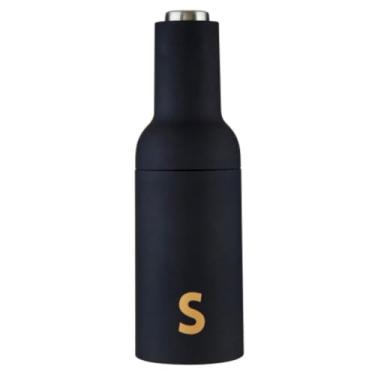 Imagem de Santa Barbara Design Studio Moedor elétrico automático de especiarias preto fosco, 22 cm de altura, sal