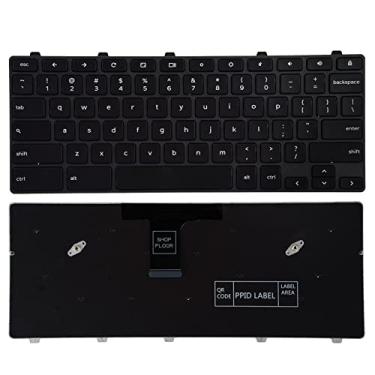 Imagem de SUNMALL Teclado de substituição compatível com Dell Chromebook 3100 5190 TPN-136US001909 AE09U018 NSK-EJ1SW com moldura preta sem luz de fundo