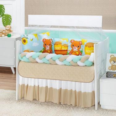 Imagem de Kit Berço Americano Nacional Astronauta Menino Marinho 11 Peças - Coro