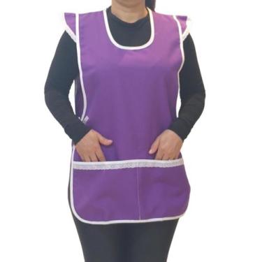 Imagem de Avental Bata com Manguinha - Armarinho Neves, violeta