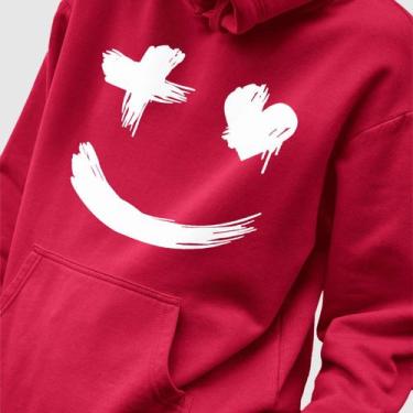 Imagem de Blusa Moletom Genuine Grit Masculina Estampada Algodão 30.1 Smiley, Vi