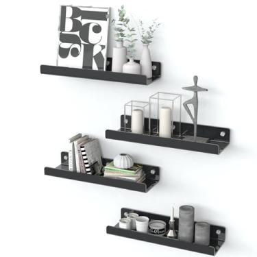 Imagem de Prateleiras de acrílico, pacote com 4 prateleiras flutuantes de 39,9 cm para parede, prateleiras de exibição Funko Pop Lego, estantes de livros infantis, prateleira suspensa para banheiro, quarto,