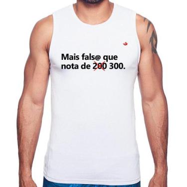 Imagem de Regata Mais falsa que nota de 300 - Foca na Moda, Branco, GG