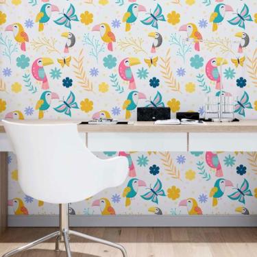 Imagem de Papel De Parede Adesivo Tucanos N09101 Rolo 0,58x3M - Adesivo BR