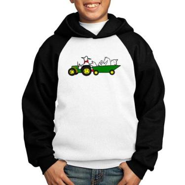 Imagem de Moletom Infantil Fazendeiro - Foca na Moda, Branco, Preto, 2