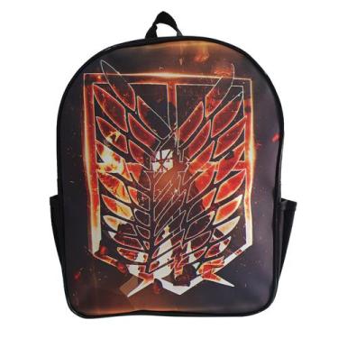 Imagem de Mochila Attack On Titan Escolar Volta Às Aulas - Vinis Store, Preto at