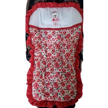 Imagem de Capa de carrinho Floral Vermelha - Doce sonho