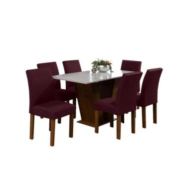 Imagem de Kit 4 Capa De Cadeira Com Elástico Sala Cozinha Luxo - Dennis Confecçõ
