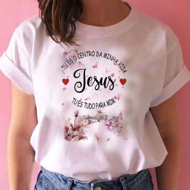 Imagem de Blusa T-shirt Camiseta Feminina Estampada, estampas evangélica - Innov