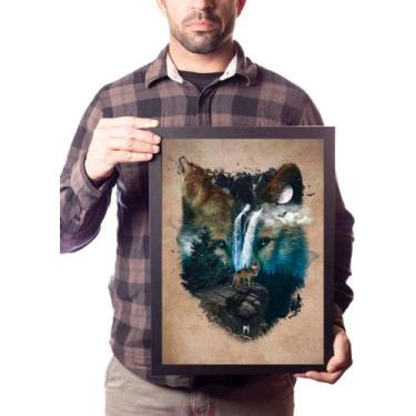 Imagem de Lindo Poster Com Moldura A3 Animal Surreal Surreal - Fanarte