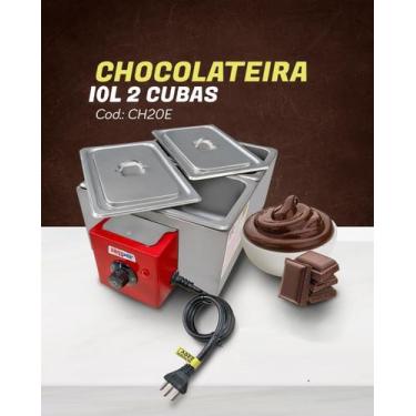 Imagem de Chocolateira Eletrica 2 Cubas Derreter Chocolate CH20E - Zepper, 110V