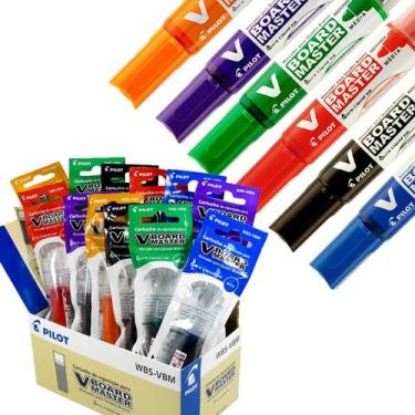 Imagem de Kit 6 Pinceis 12 Refis Marcador De Quadro Branco Pilot