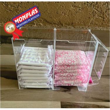 Imagem de PORTA ABSORVENTE EM ACRÍLICO CRISTAL 3 em 1 - MONPLAS