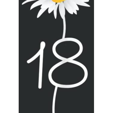 Imagem de 18Th Birthday - 18 Years Old Daisy Flower Meme: Lined Notebook: 6" x 9", 100 Pages, Notebook Journal For Lady, Girls And Women. Perfect Possum Blank Lined Notebook Journal Gift Ideas.