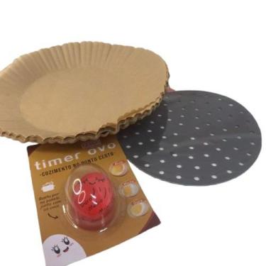 Imagem de Kit Air Fryer pratico e modal Cozinha Basica - Filo Modas, Marrom