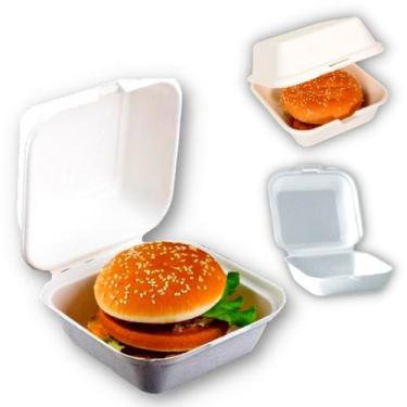 Imagem de Hamburgueira Isopor H3 Grande Térmica Lanches Crepes Porções - FD 400 