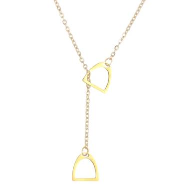 Imagem de LiYiQ Colar de lariat de cavalo duplo, presente de cavalo para mulheres, colar de ferradura, colar de cavalo para mulheres, colar de amizade, colar de sapato de cavalo, feminino, material de cavalo