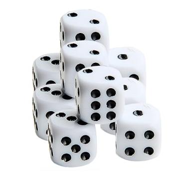 Imagem de 100 peças de contas de plástico de 1,27 cm de cubo sem furo, 6 lados, pingentes de dados de acrílico para brinco, colar, chaveiro, fabricação de joias, jogo de tabuleiro, cassino, festa, decoração