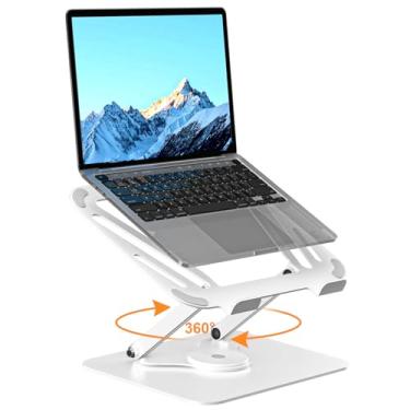 Imagem de Suptek Suporte de laptop ajustável para mesa, suporte ergonômico para notebook com ventilação térmica, suporte portátil de alumínio para laptop compatível com MacBook Air, Pro, Dell XPS, Samsung e a