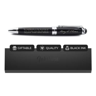 Imagem de Inkstone Caneta Esferográfica Henry David Thoreau - Citação Motivacional - Presente Executivo de Formatura para Ele