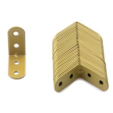 Imagem de MY MIRONEY Suporte de prateleira de 3,9 cm x 3,9 cm Suporte de canto resistente em forma de L Suporte de parede L Suportes de ângulo de junta com parafusos, pacote com 30